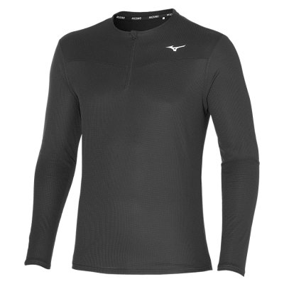 Manga Larga Mizuno Dryaeroflow LS HZ Hombre Negros - Chile M360HPRTAE